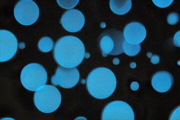 Blue glass luminaire with circles isolated on a black background. Retro style. Hypnotic effect. Blue light - generative ai