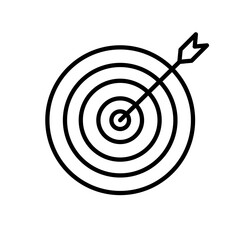 target with arrow - vector icon