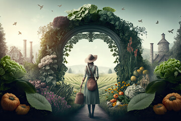 person in the garden