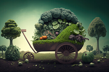 broccoli in the garden car