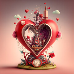 Mechanical love - valentine's day theme