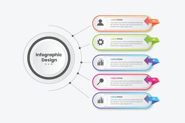 Business Infographic design  Vector with icons and 4 four options or steps
