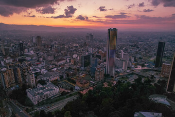 Fototapeta na wymiar Paisaje urbano de la ciudad de Bogotá, capital de colombia