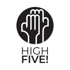 Vector illustration, icon and logo high five