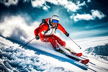 Skieur, sport d'hiver, ski