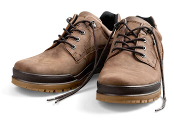 New big brown boots with laces