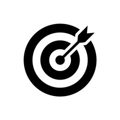 target with arrow - vector icon