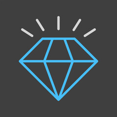 Brilliant, diamond vector isolated icon