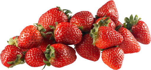 Fresh and Ripe Strawberries - Isolated