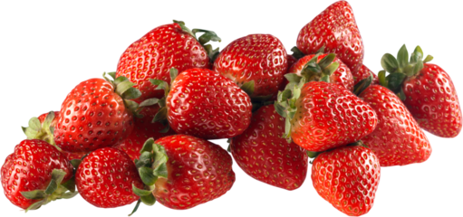 Fresh and Ripe Strawberries - Isolated
