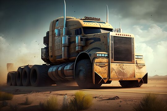 Camion routier remorque