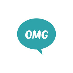 OMG Letter in Hand Drawn Speech Bubble Vector Template