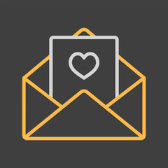 Happy Valentine day Card in envelope vector icon