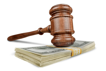 Gavel on Banknotes