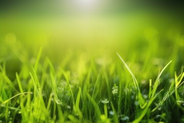 Fototapeta premium Grass in the morning sun, closeup, macro