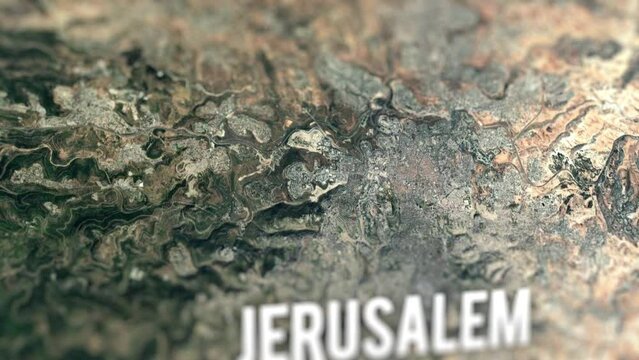 Jerusalem, Capital of Israel On Physical World Map