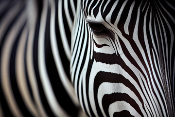 Zebra stripes pattern, Generative AI