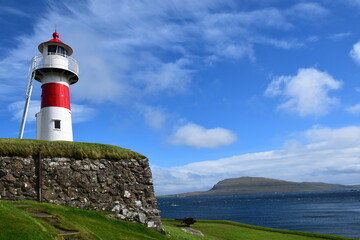 Fototapeta na wymiar Leuchtturm in Tórshavn (Färöer)