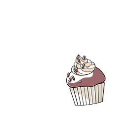 cupcake isolated on white