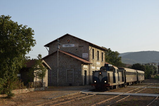 Bahnhof in Tortoli, Sardinien