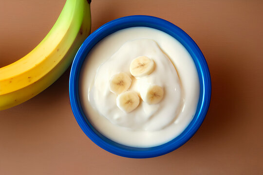 Creamy sweet banana for a healthy breakfast
