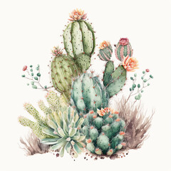 Cactus Watercolor Art