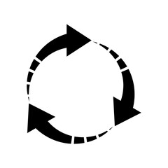 recycle vector icon, recycling symbol
