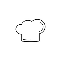 Chef hat vector icon on white background.