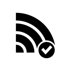 Wifi connection signal vector icon, wi-fi signal