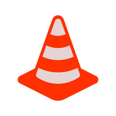 safety cone, road cone, traffic cone vector icon