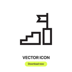 Career Path icon vector. Linear style sign for mobile concept and web design. Career Path symbol illustration. Pixel vector graphics - Vector.	