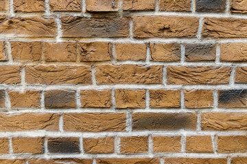 red color brick wall, wide panorama of the wall