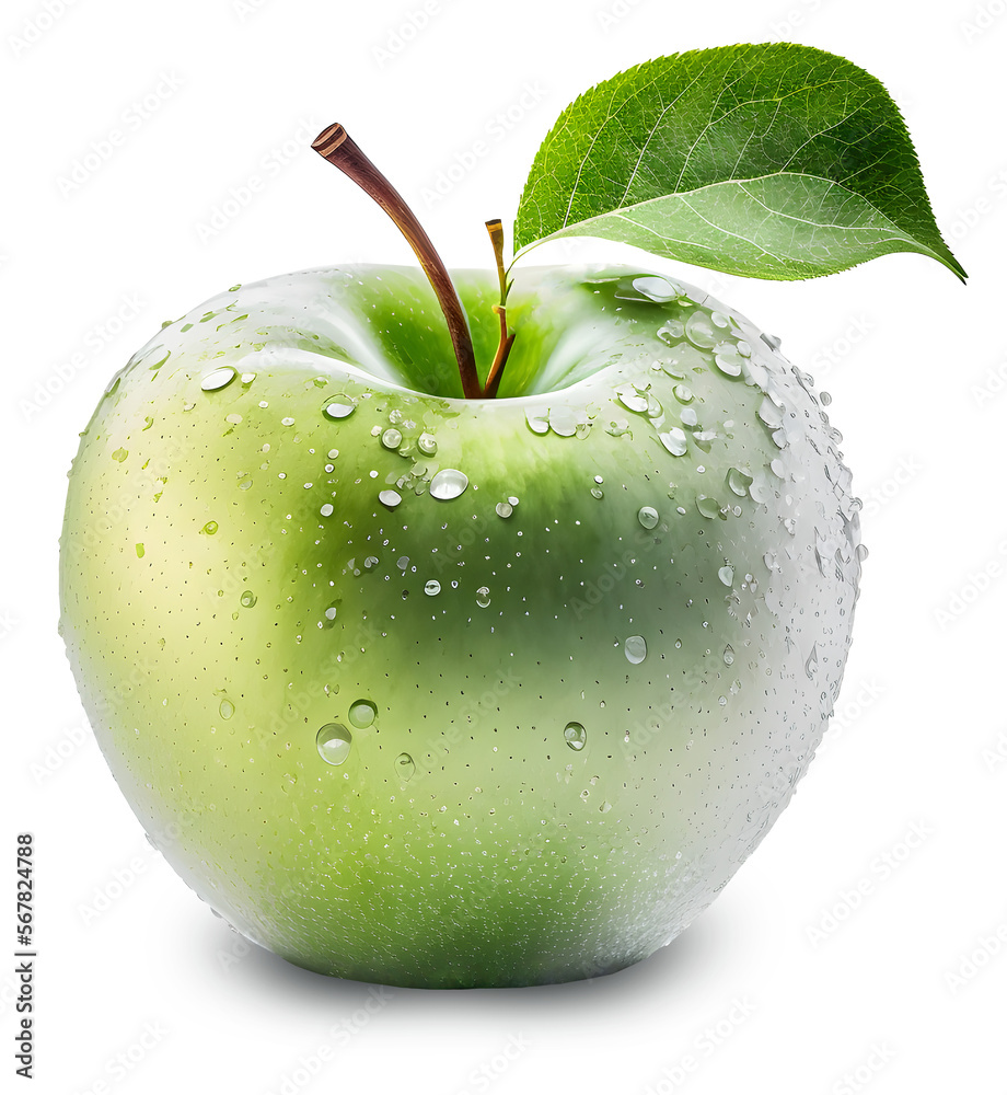 Wall mural granny smith sour apple isolated png - Wall murals