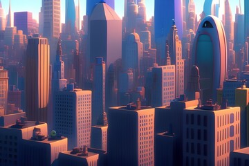Utopian City, Generative AI Illustration