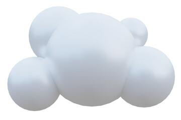 White cloud 3d. 3d rendering.	