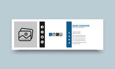 email signature personal or company and social media template