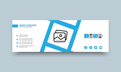 email signature personal or company and social media template