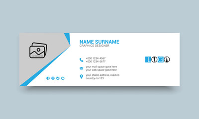 email signature personal or company and social media template