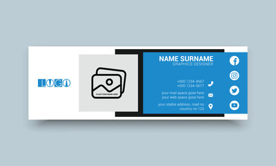 email signature personal or company and social media template
