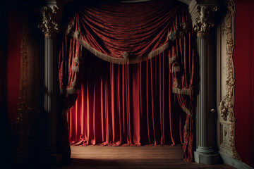 Teatro palcoscenico. Ai Generated