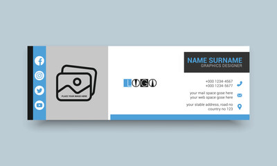 email signature personal or company and social media template