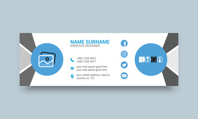 email signature personal or company and social media template