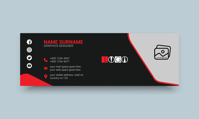 email signature personal or company and social media template