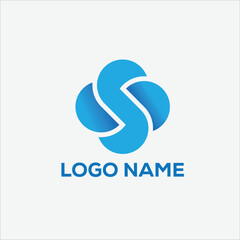 Fototapeta premium Simple creative S logo&nbsp;design concept suitable for company logo, print, digital, icon, apps, and other marketing material purpose 