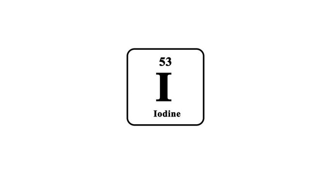 Iodine icon animation. 53 I Iodine