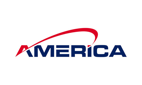 American lettering logo with swoosh