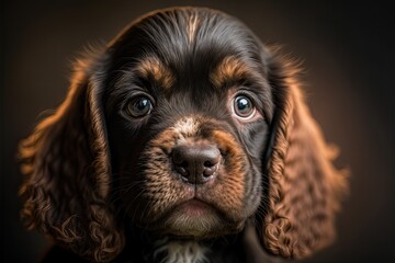 Cocker spaniel puppy portrait