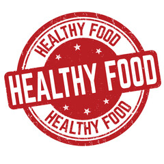 Healthy food grunge rubber stamp