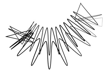 Black scribble shape. Vector illustration.	