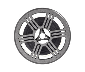 Obraz premium Vintage Super 8 film reel isolated with cut out background.